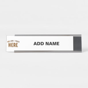 STYLISH MODERN CUSTOMIZABLE WHITE VERIFIED BRANDED DESK NAME PLATE