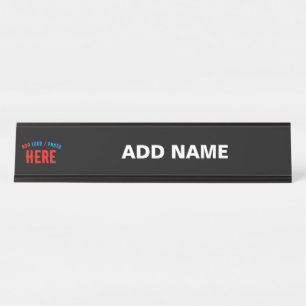 STYLISH MODERN CUSTOMIZABLE WHITE VERIFIED BRANDED DESK NAME PLATE