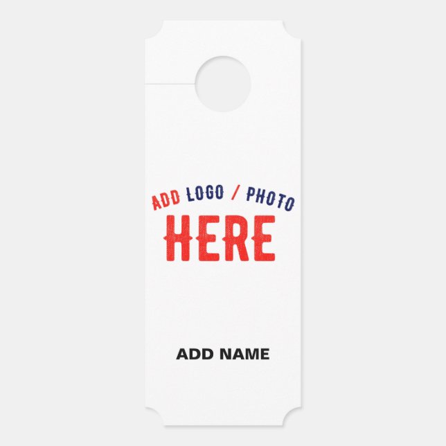 STYLISH MODERN CUSTOMIZABLE WHITE VERIFIED BRANDED DOOR HANGER (Front)