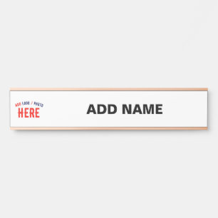 STYLISH MODERN CUSTOMIZABLE WHITE VERIFIED BRANDED DOOR SIGN