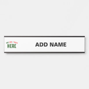 STYLISH MODERN CUSTOMIZABLE WHITE VERIFIED BRANDED DOOR SIGN