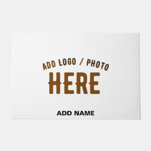 STYLISH MODERN CUSTOMIZABLE WHITE VERIFIED BRANDED DOORMAT