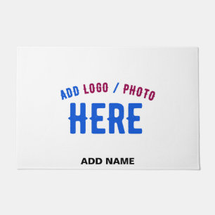 STYLISH MODERN CUSTOMIZABLE WHITE VERIFIED BRANDED DOORMAT