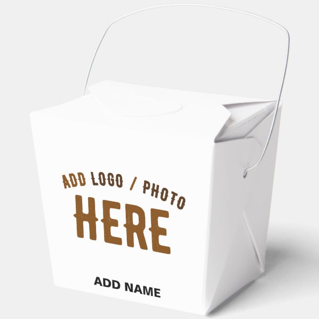STYLISH MODERN CUSTOMIZABLE WHITE VERIFIED BRANDED FAVOUR BOX (Front)
