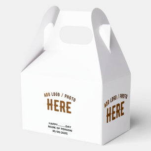STYLISH MODERN CUSTOMIZABLE WHITE VERIFIED BRANDED FAVOUR BOX