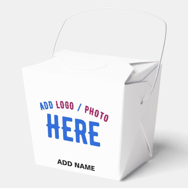 STYLISH MODERN CUSTOMIZABLE WHITE VERIFIED BRANDED FAVOUR BOX (Front)