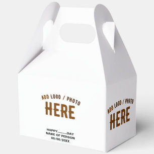 STYLISH MODERN CUSTOMIZABLE WHITE VERIFIED BRANDED FAVOUR BOX