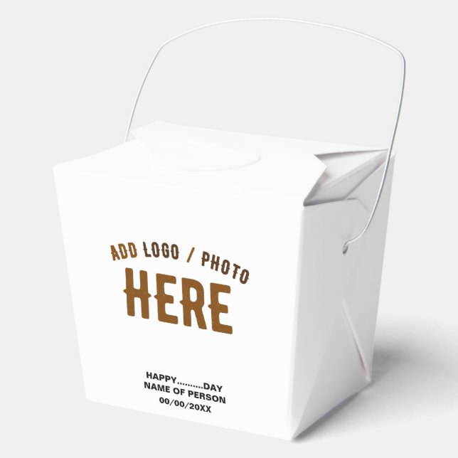 STYLISH MODERN CUSTOMIZABLE WHITE VERIFIED BRANDED FAVOUR BOX (Front)