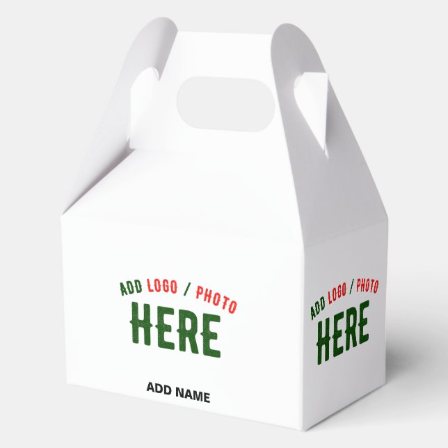 STYLISH MODERN CUSTOMIZABLE WHITE VERIFIED BRANDED FAVOUR BOX (Front)