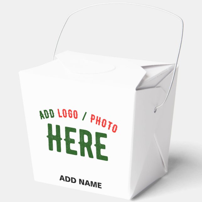 STYLISH MODERN CUSTOMIZABLE WHITE VERIFIED BRANDED FAVOUR BOX (Front)