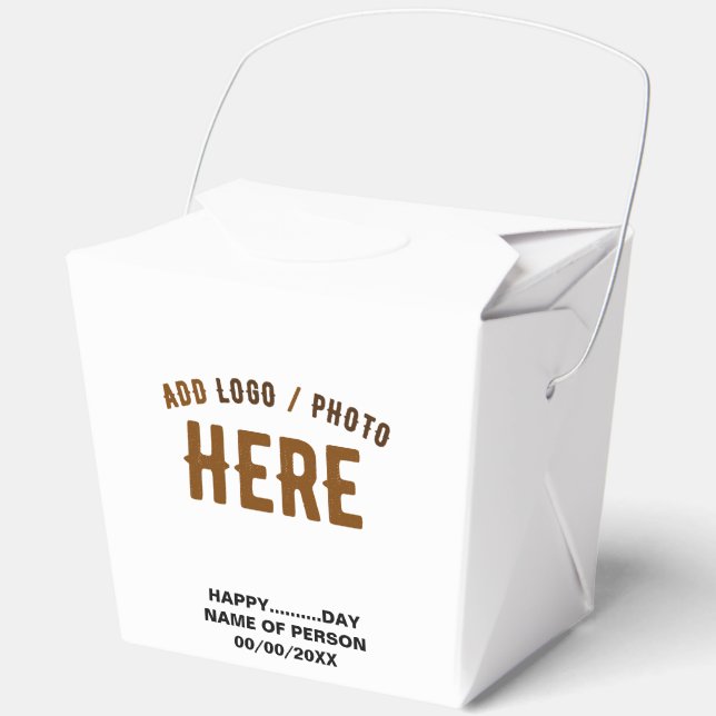 STYLISH MODERN CUSTOMIZABLE WHITE VERIFIED BRANDED FAVOUR BOX (Front)