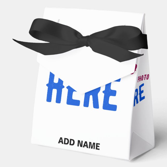 STYLISH MODERN CUSTOMIZABLE WHITE VERIFIED BRANDED FAVOUR BOX (Front)