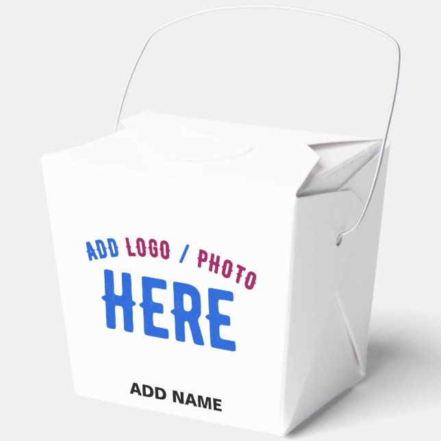 STYLISH MODERN CUSTOMIZABLE WHITE VERIFIED BRANDED FAVOUR BOX (Front)