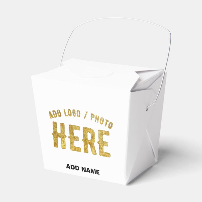 STYLISH MODERN CUSTOMIZABLE WHITE VERIFIED BRANDED FAVOUR BOX (Front Side)