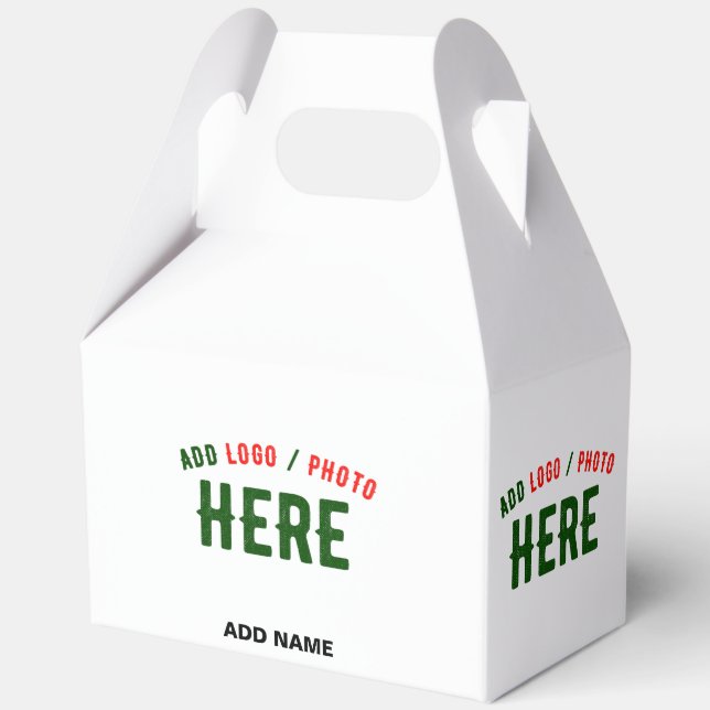 STYLISH MODERN CUSTOMIZABLE WHITE VERIFIED BRANDED FAVOUR BOX (Front)