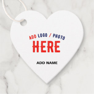 STYLISH MODERN CUSTOMIZABLE WHITE VERIFIED BRANDED FAVOUR TAGS