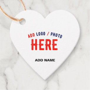 STYLISH MODERN CUSTOMIZABLE WHITE VERIFIED BRANDED FAVOUR TAGS