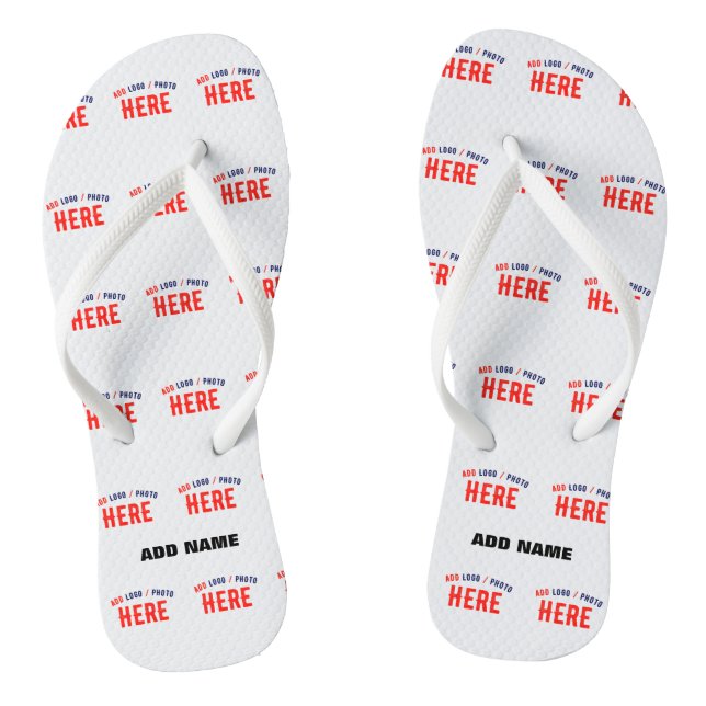 STYLISH MODERN CUSTOMIZABLE WHITE VERIFIED BRANDED FLIP FLOPS (Footbed)