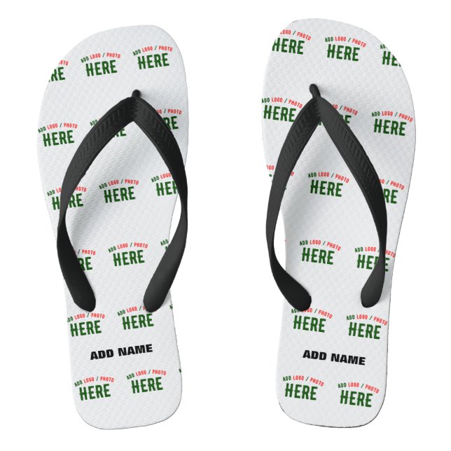 STYLISH MODERN CUSTOMIZABLE WHITE VERIFIED BRANDED FLIP FLOPS (Footbed)