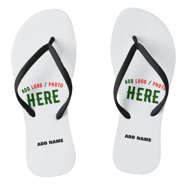 STYLISH MODERN CUSTOMIZABLE WHITE VERIFIED BRANDED FLIP FLOPS (Footbed)