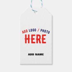 STYLISH MODERN CUSTOMIZABLE WHITE VERIFIED BRANDED GIFT TAGS