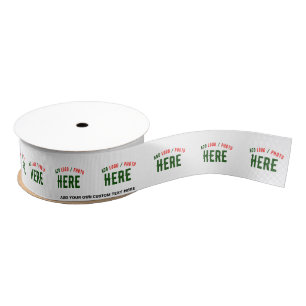 STYLISH MODERN CUSTOMIZABLE WHITE VERIFIED BRANDED GROSGRAIN RIBBON
