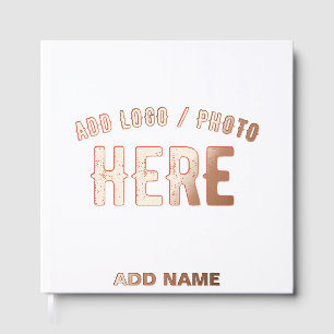 STYLISH MODERN CUSTOMIZABLE WHITE VERIFIED BRANDED GUEST BOOK