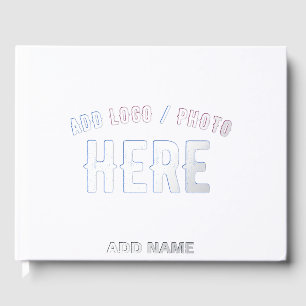 STYLISH MODERN CUSTOMIZABLE WHITE VERIFIED BRANDED GUEST BOOK