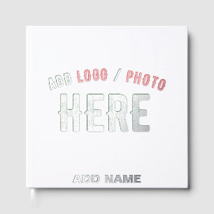 STYLISH MODERN CUSTOMIZABLE WHITE VERIFIED BRANDED GUEST BOOK