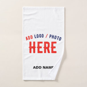 STYLISH MODERN CUSTOMIZABLE WHITE VERIFIED BRANDED HAND TOWEL