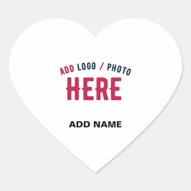 STYLISH MODERN CUSTOMIZABLE WHITE VERIFIED BRANDED HEART STICKER (Front)