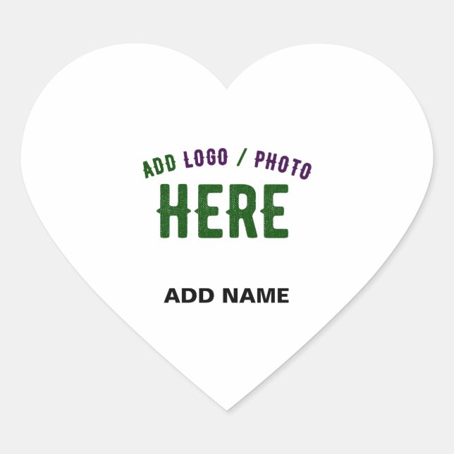 STYLISH MODERN CUSTOMIZABLE WHITE VERIFIED BRANDED HEART STICKER (Front)