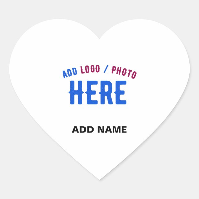 STYLISH MODERN CUSTOMIZABLE WHITE VERIFIED BRANDED HEART STICKER (Front)