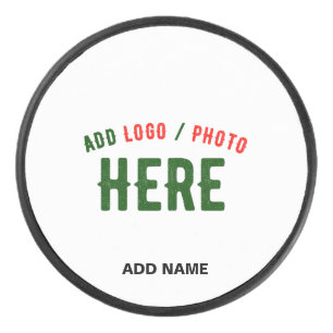 STYLISH MODERN CUSTOMIZABLE WHITE VERIFIED BRANDED HOCKEY PUCK
