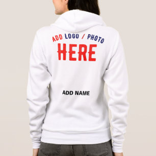 STYLISH MODERN CUSTOMIZABLE WHITE VERIFIED BRANDED HOODIE