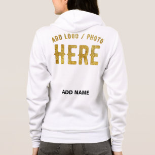 STYLISH MODERN CUSTOMIZABLE WHITE VERIFIED BRANDED HOODIE