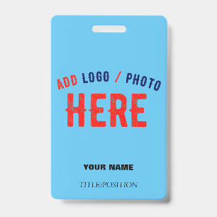 STYLISH MODERN CUSTOMIZABLE WHITE VERIFIED BRANDED ID BADGE