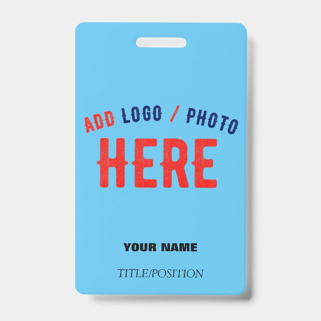 STYLISH MODERN CUSTOMIZABLE WHITE VERIFIED BRANDED ID BADGE (Front)