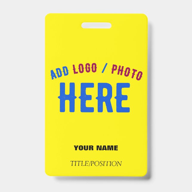 STYLISH MODERN CUSTOMIZABLE WHITE VERIFIED BRANDED ID BADGE (Front)