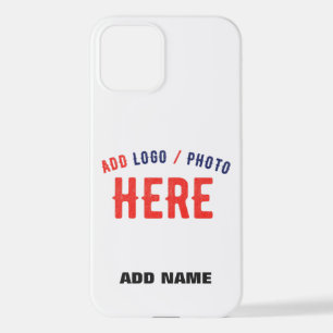 STYLISH MODERN CUSTOMIZABLE WHITE VERIFIED BRANDED iPhone 12 CASE