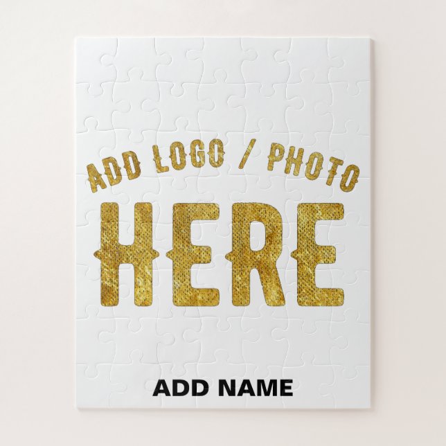 STYLISH MODERN CUSTOMIZABLE WHITE VERIFIED BRANDED JIGSAW PUZZLE (Vertical)