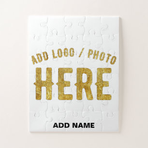 STYLISH MODERN CUSTOMIZABLE WHITE VERIFIED BRANDED JIGSAW PUZZLE