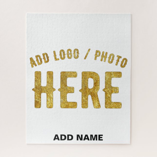 STYLISH MODERN CUSTOMIZABLE WHITE VERIFIED BRANDED JIGSAW PUZZLE (Vertical)
