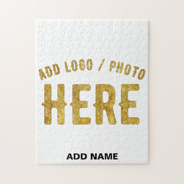 STYLISH MODERN CUSTOMIZABLE WHITE VERIFIED BRANDED JIGSAW PUZZLE (Vertical)