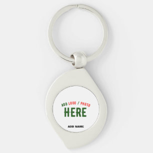 STYLISH MODERN CUSTOMIZABLE WHITE VERIFIED BRANDED KEY RING
