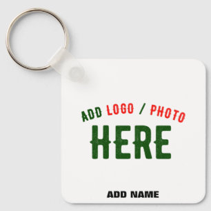 STYLISH MODERN CUSTOMIZABLE WHITE VERIFIED BRANDED KEY RING