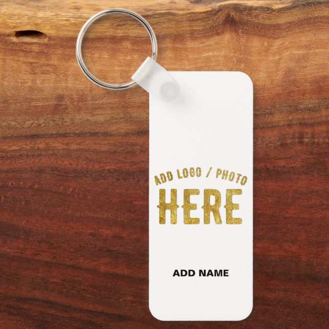 STYLISH MODERN CUSTOMIZABLE WHITE VERIFIED BRANDED KEY RING (Front)