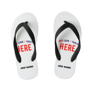 STYLISH MODERN CUSTOMIZABLE WHITE VERIFIED BRANDED KID'S FLIP FLOPS