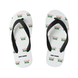 STYLISH MODERN CUSTOMIZABLE WHITE VERIFIED BRANDED KID'S FLIP FLOPS