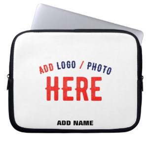 STYLISH MODERN CUSTOMIZABLE WHITE VERIFIED BRANDED LAPTOP SLEEVE